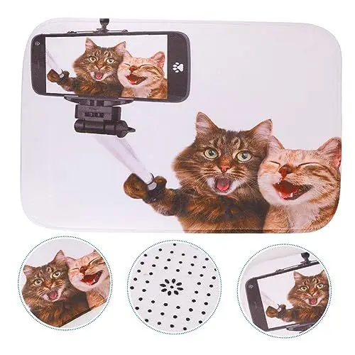 Produktbild: LIFKOME Lustiges Katzenmuster-Kissen 1pc -Skid Bodenmatte Home Türmatte Verriegelung