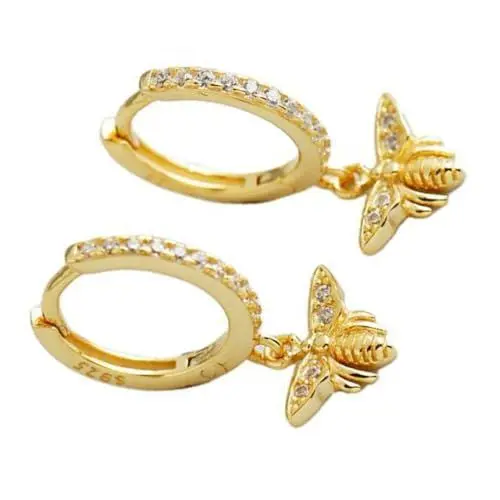 Produktbild: LIFKOME 1 Paar Charm-Ohrringe kolczyki damskie bienen ohrringe Damenohrringe goldohrringe hochstihl Bienenschmuck Ohrringe für Frauen im Trend Damen Ohrringe Tropfenohrringe Silber- Golden