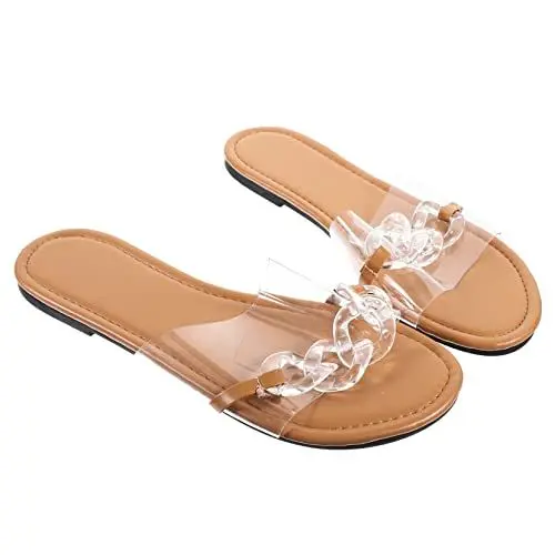 Produktbild: LIFKOME Flache Sandalen Für Damen Lässige Sandalen Charmante Schuhe Rutschfeste Sohle