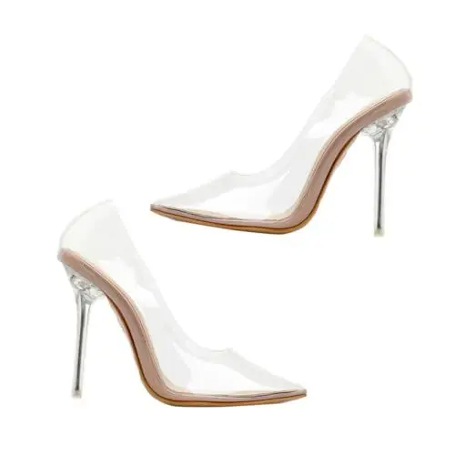 Produktbild: LIFKOME 1 Paar transparente High Heels transparente Partyhochzeitspumps Frauen Sandalen Sommerschuhe Summer Shoes Sandalen mit hohen Absätzen Bequeme Sandalen Obermaterial: künstliches PU