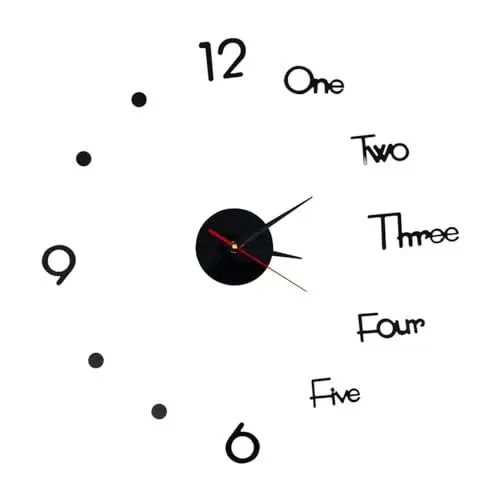 Produktbild: LIFKOME Wanduhr Vintage Acryl-hängeuhr DIY-wanduhr Stumme Uhr Ohne Rahmen Für Wohnzimmer Schlafzimmer Bürodekor Einfach Anbringen