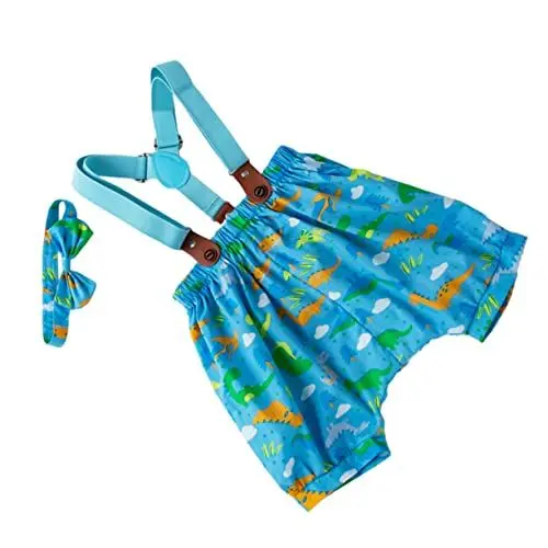 Produktbild: LIFKOME 1 Set Baby Boy Hosenträger Overalls Stirnband Set Taufe Outfit 2pcs Modisches Design