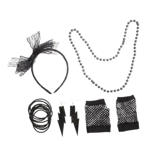 Produktbild: LIFKOME 1 Set Party Kleidung Party Kostüm Spitzen Party Handschuhe Auffällige Party Kleidung Für Erwachsene Party Kleid Damen Kostüm Requisite Spitzen Haarband Party Weibliches