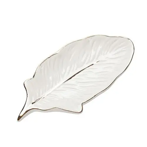 Produktbild: LIFKOME 1 Stück Frauen Schmuck Aufbewahrungstablett Federform Tray Desktop Sundry-lagerhalter