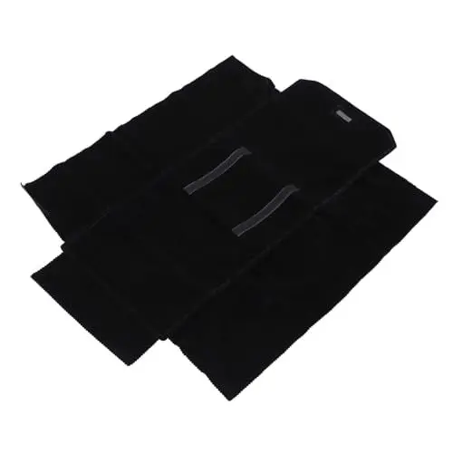 Produktbild: LIFKOME Luxuriöse Schmuckaufbewahrungstasche Schwarzes Flanell-uhrenrollenetui Multifunktional für Halsketten und Armbänder