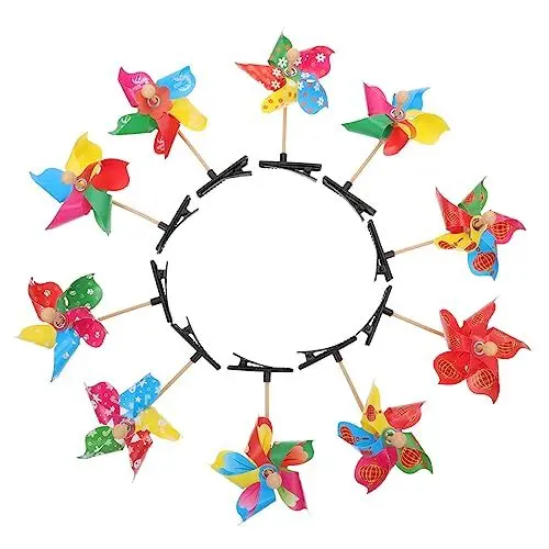 Produktbild: LIFKOME 20St Windmühlenkarte Outdoor-Spielzeug für Kinder kleines Outdoor-Spielset schöne Haarnadel kinder haarspangen haarspange kinder kopfschmuck -Haarnadel Plastik