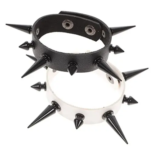 Produktbild: LIFKOME 2St Armband aus PU-Leder goth schmuck goth jewelry handgelenkschlaufe Punk-Armband Manschette mit Nieten Manschettenarmband für Männer Nietenarmband Herren-Lederarmband