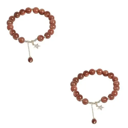 Produktbild: LIFKOME 2 Stücke Dame Armband Frau S Und Edelsteine ​​kreative Stein Handgelenk Kette Schöne Schmuck