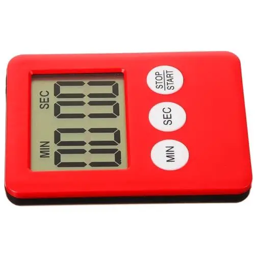 Produktbild: LIFKOME 2stücke Küchentimer Aus Kunststoff Tragbarer Digitaler Timer Mit Countdown-Funktion Für Backen Und Kochen Rot Und Leicht Dekorativ Und Praktisch Für Jede Küche