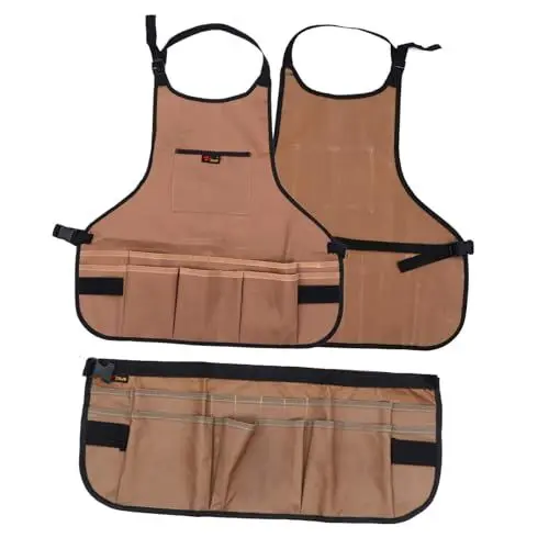 Produktbild: LIFKOME 2 Pcs Gartenschürze Oxford Stoff Taschen für Werkzeuge Bequeme Passform für Heimtisch Gartenarbeit