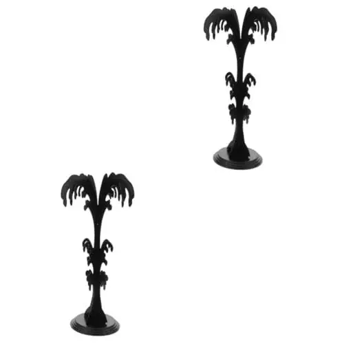 Produktbild: LIFKOME 2St Wellenbaum-Ohrringständer Baum zur Schmuckausstellung Turm für Schmuckständer Ohrring-Aufhänger-Organizer Schmuckbaum Schmuckdisplay Halsketten-Organizer Schmuckhalter PVC