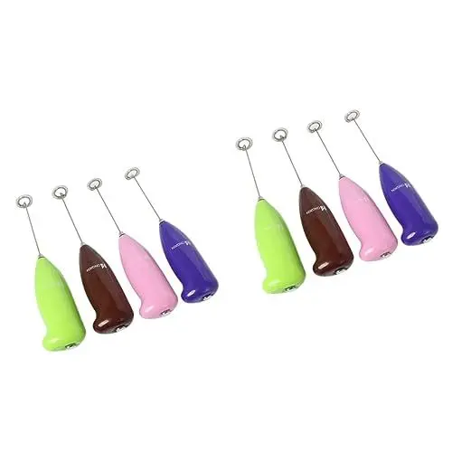 Produktbild: LIFKOME 2St milchsufschäumerkanne milchaufschäumer Handlicher Milchschäumer handrührer manuell Schlagsahne-Mixer elektrische Schneebesen Rostfreier Stahl Rührgerät