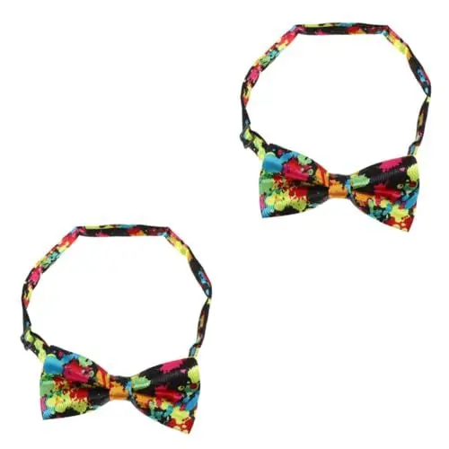 Produktbild: LIFKOME 2St seidenband bändchen Party-Accessoires bandalette turnband bandfeile männer accessoires ripsband bunte Fliegen verstellbare Fliege Karikatur Krawatte Blumen erhalten Bankett