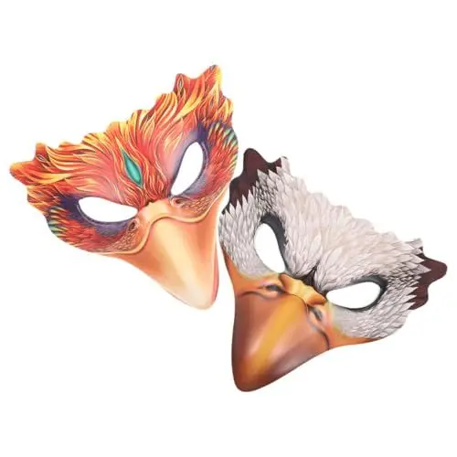Produktbild: LIFKOME 2St tierische faschingskostum Halloween Partyaccessoire Karnevalsmaske Verkleidungsmaske Maskerademasken Maskerade Cosplay- Maskerade- für Frauen Halbmaske PU-