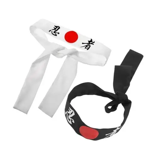 Produktbild: LIFKOME 2 Stk -Stirnband Haarband karate stirnband Karate Kopfband Sport Kopfband Karate-Trainingsstirnband Karate-Sport-Stirnband Karate-Kinderstirnband Fitness-Stirnband Baumwolle