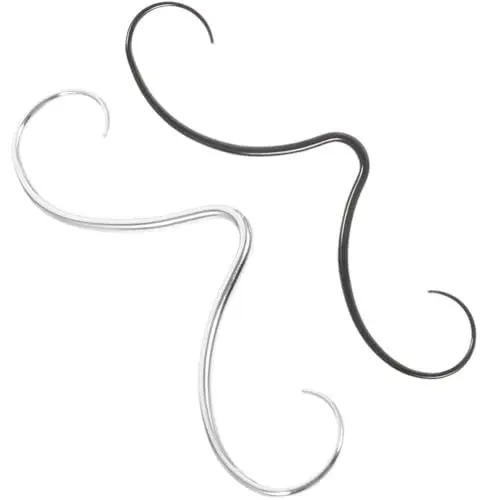 Produktbild: LIFKOME 2 Stück Schnurrbart-Septum-Ringe Edelstahl Bart-Nasen-Septum-Ringe Nasenpiercing-Schmuck Septum-Schnurrbart-Aufhänger Für Damen Und Herren Und Silber