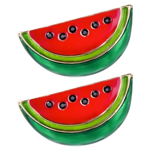 Produktbild: LIFKOME Wassermelonen-Broschen 2 Stück Palästina Wassermelonen-Anstecknadel Sommer-Obst-Kragennadel Schals Schal-Nadel Schmuck Für Sommer-Wassermelonen-Obst-Partygeschenke