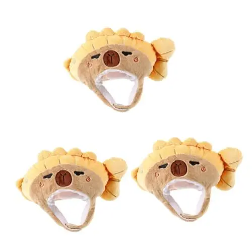 Produktbild: LIFKOME 3St Gelber Croaker-Hut Cartoon Fischmütze Plüsch Fischform Kopfbedeckung Cosplay-Hut verkleiden Cosplay-Party-Kopfbedeckung Halloweenkostüm Party-Plüsch-Hut Plüsch-Cosplay-Hut