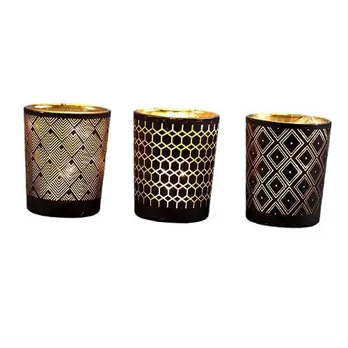 Produktbild: LIFKOME 3St Leuchter Kerzenständer aus Glas Stumpenkerzen Teelichtglas Kristallhalter Spitzkerze Terrarien Meditation Aromatherapie-Kerze Kerzenhalter Teelichthalter konisch Ornament-Rack