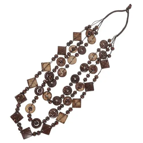 Produktbild: LIFKOME 3St böhmische Halskette Silberkette Halskette im Bohemian-Stil tischläufer boho style bohemian style Frauenkleid Abschlussballschmuck Böhmischer Schmuck Frauen Halskette Bambus