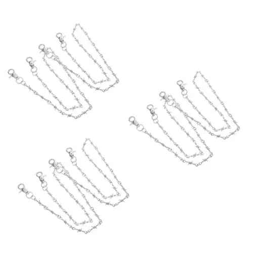 Produktbild: LIFKOME 3 Sets Motorradhosenketten Metallhosenkette Punkkette Für Männer Modisches Accessoire 2 Stück * 3