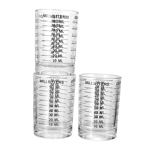 Produktbild: LIFKOME Tumbler Es Messbecher-set 3-teilig Glaswaage 90 Ml Leicht Einfach Zu Reinigen