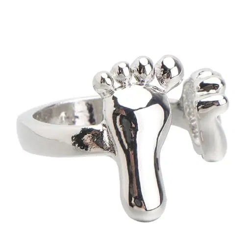 Produktbild: LIFKOME 3 Stk süßer Fußring Ringschmuck verstellbarer offener Ring Mütter klingeln dekorativer Fingerring decoratiuni craciun fusskettchen frauen schmuck Fingerring öffnen Legierung Silver