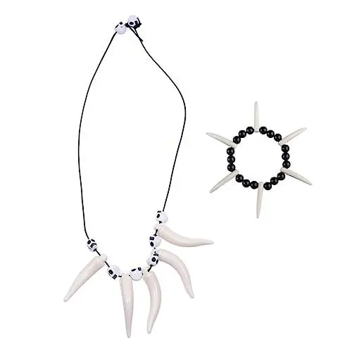 Produktbild: LIFKOME 3 Stück 1 Satz Halloween-Schmuckset halloween dekoration halloween-dekoration halloweendeko Armbänder mit Perlen Halsketten für Mädchen Handketten-Kit dekoratives Armband