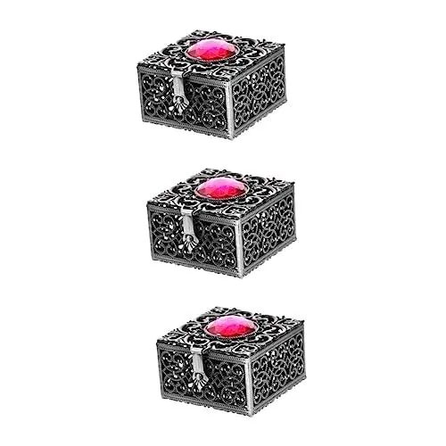 Produktbild: LIFKOME 3 Stück Box Aufbewahrungsbox Ring Organizer Für Schmuck Kreuz Schmuck Bejeweled Ohrringe Rosenkranz Halter Escapularios Catolicos Schmuckschatullen Für Ohrringe Verpackung Box