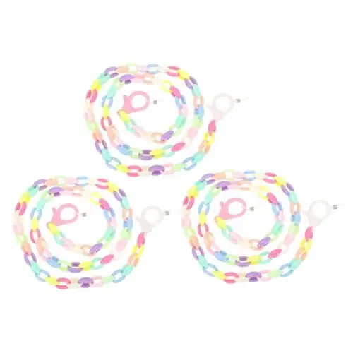 Produktbild: LIFKOME 3st Maskenband Aus Acryl Schnapsgläser Kette Zum Aufhängen Der Maske Gesichtsmaskenkette Maskenband Mit Clips Acryl-maskenkette Brillenkette Aus Acryl Sonnenbrillenschnur Plastik