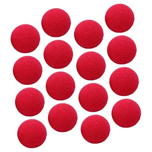 Produktbild: LIFKOME Top 50mm Rote Clown Nase Schwamm Bälle 40 Stück Set für Clown Cosplay Party Leistung