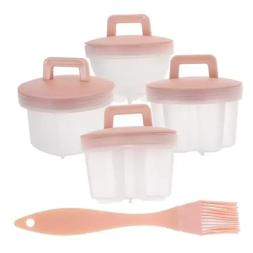 Produktbild: LIFKOME 4 Stück Pochierbecher Für Eier Küche Eierkocher Klare Acrylscheibe Mikrowellen-eierkocher Eier-wilderer-becher Geschirrtrockner Rosa Gekocht Kochutensilien