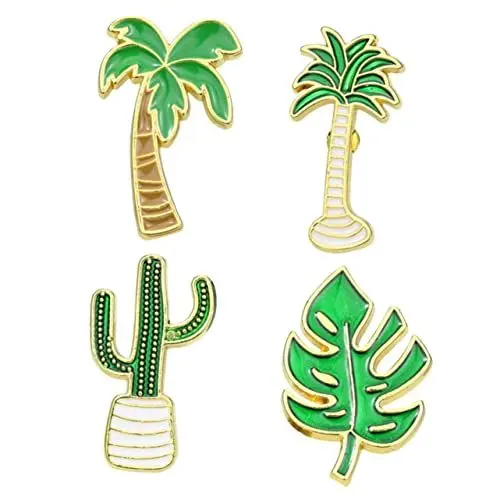 Produktbild: LIFKOME 4stücke Baumform Broschen Einfache Brosche Brustnadel Party Cartoon Brosche Legierungsbrosche Mode Kleidung Zubehör