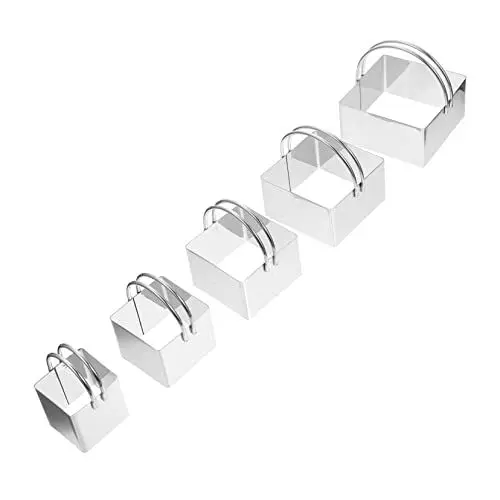 Produktbild: LIFKOME Quadratische Ausstechformen Zum Backen 5-teiliges Set Mit Ausstechformen Aus Edelstahl Leicht Und Robust Ohne Griffe