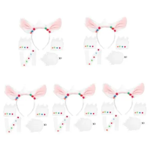 Produktbild: LIFKOME 5 Sets Alpaka-ohr-stirnband Und -set Tierkostüm-zubehör Mädchen Cosplay-set Anzieh-requisiten