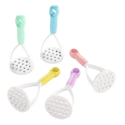 Produktbild: LIFKOME 5 Stück Kartoffelpüree Stampfer Kartoffelstampfer Kartoffelpresse Edelstahl Stampfer Küchenwerkzeug Kartoffel Handwerkzeug Kartoffel Manueller Stampfer Quetscher Beikost