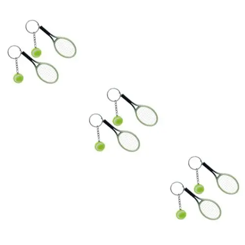 Produktbild: LIFKOME 3er-Set Eleganter Tennisschläger Und Schlüsselanhänger Für Kinder Und Erwachsene 2 Stück X 3