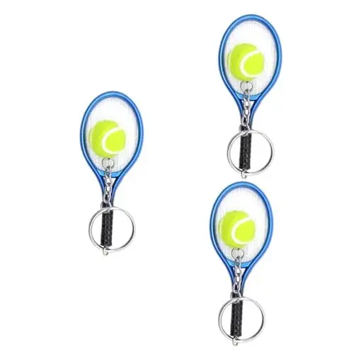 Produktbild: LIFKOME Anhänger Tennisball 6 STK Schlüsselanhänger Tennisschlüssel Schlüsselringe Tennisschläger Schlüsselring Tennisschläger Anhänger Für Handy Schlüsselring Für Tennisfans Schlüsselbund