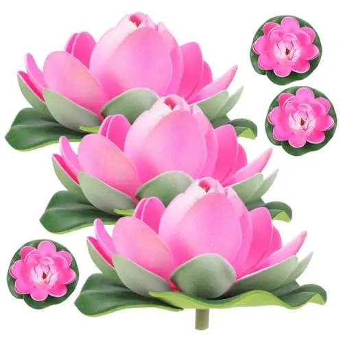 Produktbild: LIFKOME 6st Simulation Lotusblatt Lotus Gefälschte Lotusblätter Schwimmende Blumen Für Den Pool Seerosenblatt Realistische Seerosenblätter Teichzubehör Schaum Konservierte Künstlich