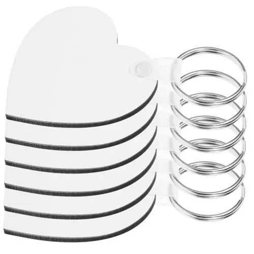 Produktbild: LIFKOME 6stücke Sublimationsrohlinge Für Schlüsselanhänger Diy-handwerksmaterial Für Hundemarken Und Halsketten Blanko-sublimationsschlüsselanhängerrohlinge Zum Bedrucken