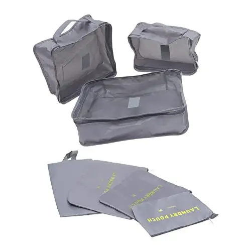 Produktbild: LIFKOME Gepäck-Organizer-Taschen 7-teilige Packwürfel Für Reisen Kompakt Robust Für Camping Fitnessstudio Und Den Täglichen Gebrauch