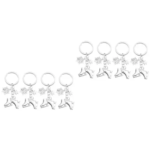 Produktbild: LIFKOME 8 STK Schlittschuh Schlüsselanhänger Charme Schlittschuhe Schlüsselanhänger Eiskunstlauf Schlüsselanhänger Skaterschuhe Schlüsselanhänger Schmuck Zinklegierung Silver