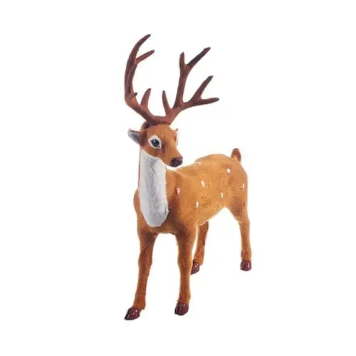 Produktbild: LIFKOME 9. 20 3 cm Große Weihnachts-Hirsch-Elch-Ornamente Requisiten Weihnachts-Rentier-Figuren Tischdekoration Für Küche Wohnzimmer Schlafzimmer Party Heimdekoration