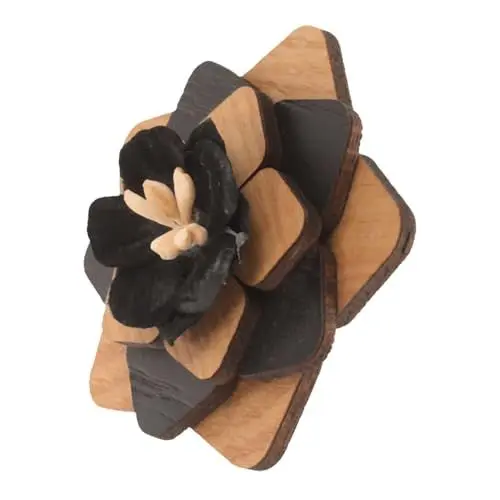 Produktbild: LIFKOME Atemberaubende Boutonniere-anstecknadel Aus Holz Anstecknadel Für Frauen Verleiht Jedem Outfit Anmut
