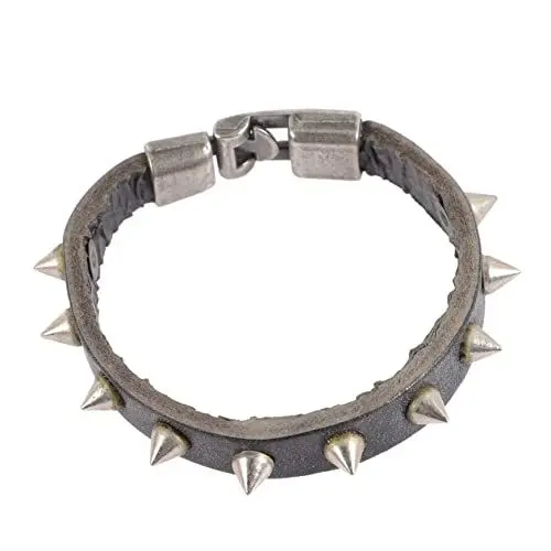 Produktbild: LIFKOME Armbänder Herren Punk Armband Nietenarmband Herren Leder Leder Leder Nieten Nieten Handgelenk Dekor Schwarzes Rindsleder