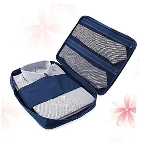 Produktbild: LIFKOME Stricktasche Garnaufbewahrung Basteltasche Organizer Für Handwerkzeuge Häkelwerkzeugbehälter Kompakt Faltbar Kleidersack Für Unterwegs