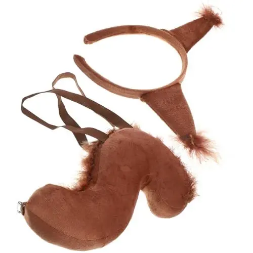 Produktbild: LIFKOME Eichhörnchen Stirnband Und Satz Plüsch Tierkostüm Für Haarband Cosplay Party