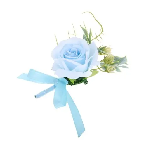 Produktbild: LIFKOME Realistische Boutonniere Für Hochzeiten Brautcorsage Heimkehr-brustblume Für Die Braut Brautgeschenk-accessoire Elegante Brosche Boutonniere Für Männer Und Den Bräutigam
