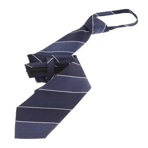 Produktbild: LIFKOME Formelle Krawatten für Herren zip ties männermode Männer Krawatten klassische gestreifte Herrenkrawatte Reißverschluss klassische gestreifte Krawatte Yilad binden Mann
