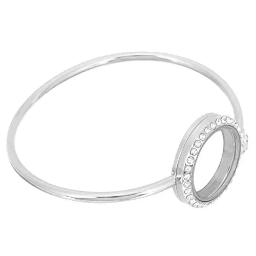 Produktbild: LIFKOME Fotobox-Armband Strass-Schmuck funkelnde Diamantarmbänder Strass-Armbänder Strass-Armband für Frauen fotoschmuck jewelry box Kristall Armreif Kristall Armband Stahl Silver